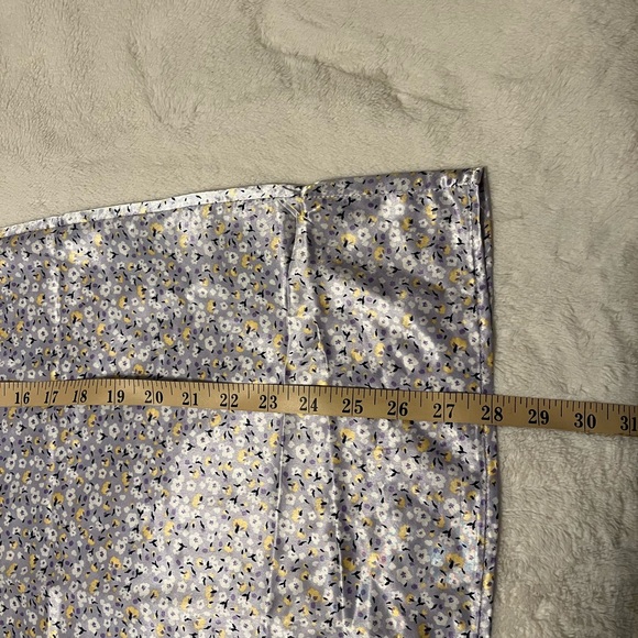 Dainty Floral Satin Slip Dress - Picture 5 of 8